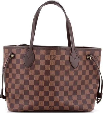 Louis Vuitton Brown Damier Ebene Neverfull Nm Pm (Authentic Pre-Loved)