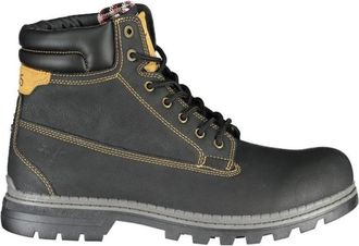Carrera Heren Lace Up Leren Laarzen - Heren - Veterlaarzen - Zwart - 43 EU - Polyester - Schoenen