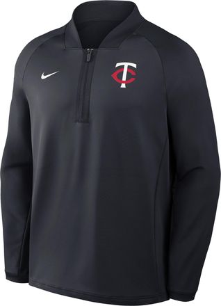 Nike Minnesota Twins Authentic Collection Nike Mens Dri-FIT MLB 1/2-Zip Long-Sleeve Top in Blue | 04H94FATIS-KRR