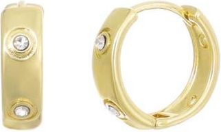 Adornia 14K Gold Plated Cubic Zirconia Hoop Earrings at Nordstrom Rack