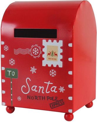 OEM Buz&oacute;n De Pap&aacute; Noel, Decoraci&oacute;n Navide&ntilde;a, Buz&oacute;n Met&aacute;lico De 14 X 20 Cm, Lista De Deseos De Regalos Infantiles De Arctic Delivery, Expositor De Mesa Par