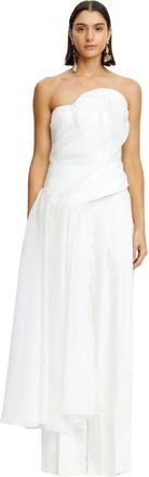 Acler Dames, Jurken, Wit, Maat: L Poliester