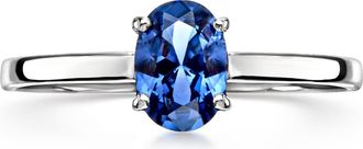 Ross-Simons Lab-Grown Sapphire Ring in 10kt White Gold