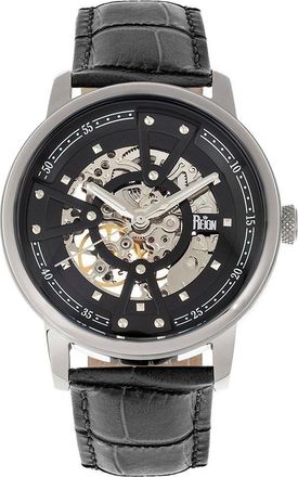Reign Belfour Automatic Skeleton Leather-Band Watch