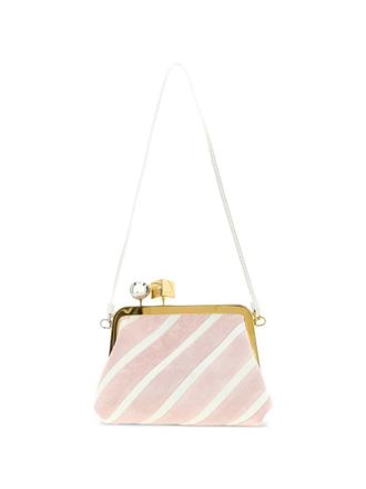 Jacquemus Berlingot gestreepte patchwork clutch
