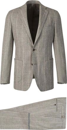 Atelier Munro Completo due pezzi in misto lana a righe - Marrone