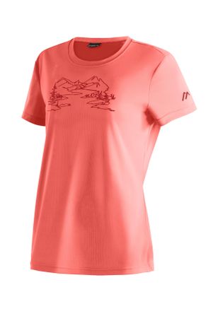 Maier Sports T-Shirt MAIER SPORTS Wilma Print, Damen, Gr. 36, rosa (altrosa), 100% Polyester, Rundhals, Shirts T-Shirt, Damen Funktionsshirt, Freizeitshirt mit Auf