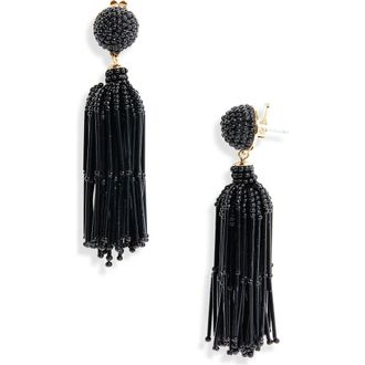 Carolina Herrera Tassel Earrings in Black at Nordstrom