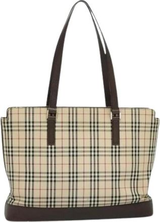 Burberry Pre-owned Nova check tote - Dames - Vintage Shopper - Beige - ONE Size - Vintage