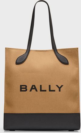 Bally Mens Bar Keep On Fabric and Leather Tote Bag