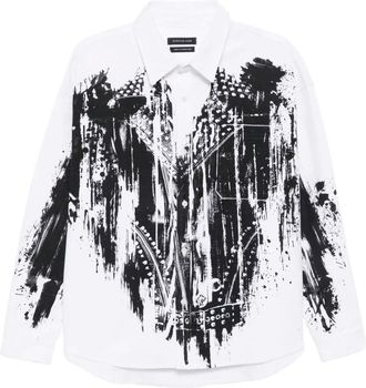 Juntae Kim Camicia in cotone con stampa grafica - Bianco
