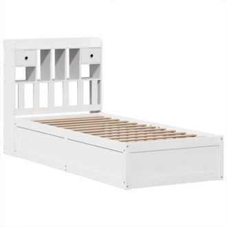 vidaXL Vidaxl - Bed Frame without Mattress White 75x190 cm Small Single Solid Wood Pine