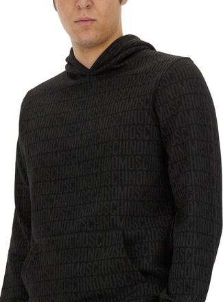 Moschino All-Over Logo Sweatshirt - Black