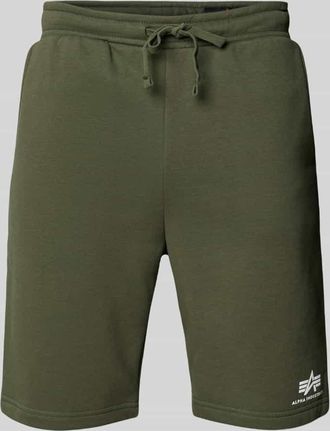 Alpha Industries Alpha Industries Sweatshorts mit elastischem Bund und Tunnelzug in Oliv, Gr&ouml;&szlig;e L