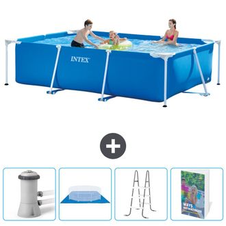 Intex Piscina Con Estructura Rectangular - 300x200x75 Cm - 7-piezas Scb122