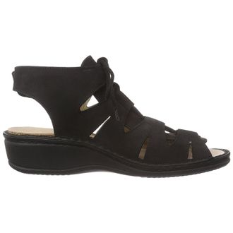 Finn Comfort Malaga Leather Womens Gladiators Sandals - Black - Size:UK 5.5