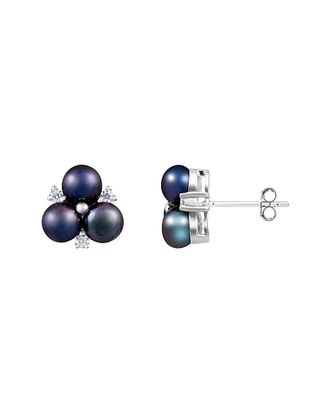 Splendid Pearls Silver 5-5.5Mm Freshwater Pearl Earrings