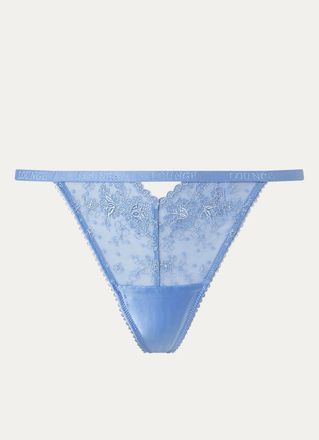 Lounge Flirt G-String - Korenbloemblauw - XXL