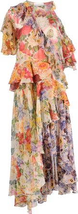 Zimmermann Wonderland floral-print dress - women - Recycled Polyester/Elastane/Cotton/Silk/Polyester - 0 - Neutrals