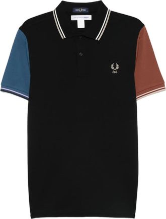 Comme Des Garçons colour-block polo shirt - Black