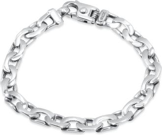 Pompeii3 Braccio Mens 36 Gram Designed Link Solid Silver Bracelet 8.5 Size: 8.5