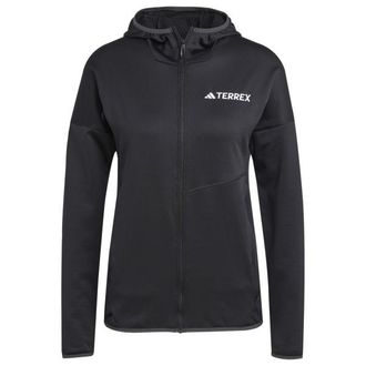 ADIDAS TERREX Xploric Light Fleece Hooded Jacket Fleecejacke f&uuml;r Damen | schwarz/grau