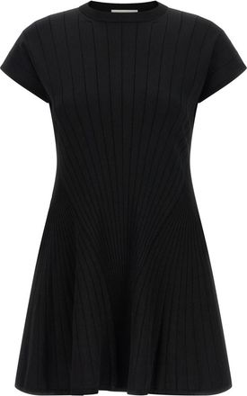 Sportmax Black Knitted Crew Neck Mini Dress