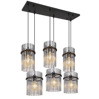 Globo Lighting L&aacute;mpara Colgante - Gorley - Negro - Vidrio - Gran L&aacute;mpara