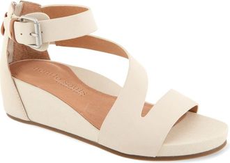 Gentle Souls Gwen Asymmetric Strappy Sandal in Stone Nubuck at Nordstrom, Size 9.5