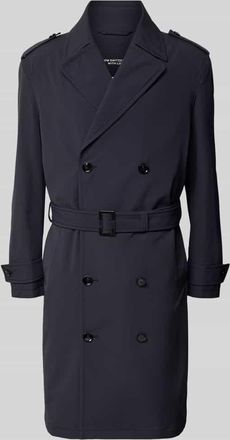 Strellson Regular Fit Trenchcoat mit Taillengürtel Modell TRENCH SUMMER in Marine, Größe 46