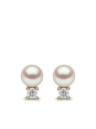 Yoko London Orecchini Trend in oro giallo 18kt con diamanti e perle