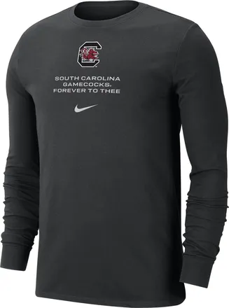 Nike Mens College (South Carolina Gamecocks) Dri-FIT Long-Sleeve T-Shirt in Black | M12844P147SCAR-BLK