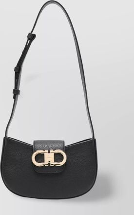 Ferragamo textured foldover shoulder bag