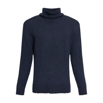 Dsquared2 Turtlenecks, male, Blue, Size: L Roll-Neck Knitted Jumper