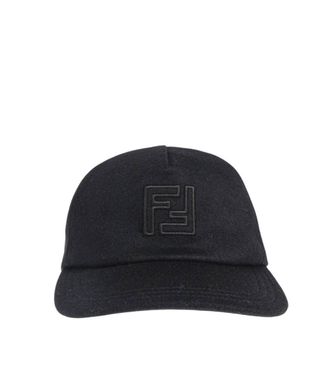 Fendi Black FF Logo Baseball Cap