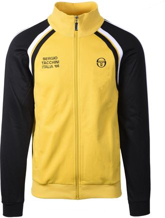 Sergio Tacchini Mens GHIBLI DAVIS TRACK TOP MANGO MINT/BLACK/WHITE - Yellow Cotton - Size Large