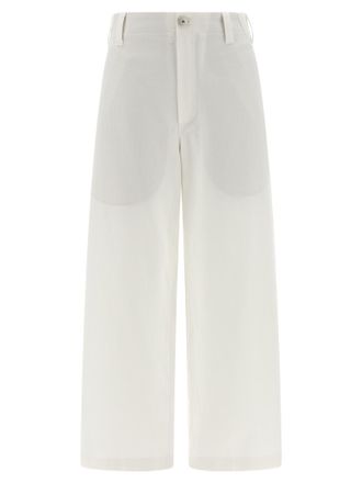Brunello Cucinelli White Cotton Chino Womens Pants