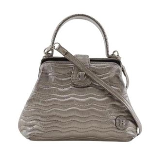 Bally Pre-owned Leren Schoudertas - Dames - Pre-owned - Grijs - Maat: ONE Size Leer