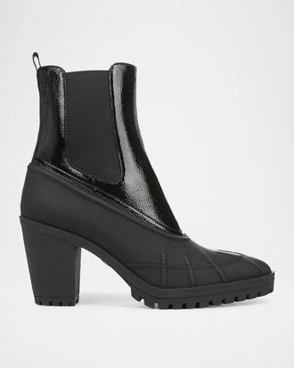 Veronica Beard 80mm Taryn Patent Leather Chelsea Ankle Boots
