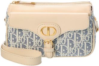 Dior Small 30 Montaigne Canvas & Leather Shoulder Bag