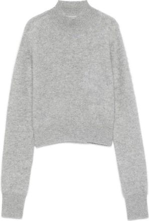 Sportmax Cropped Cashmere Sweater With High Neck And Ribbed Cuffs