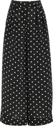 Fran&ccedil;oise polka-dot palazzo pants - Black