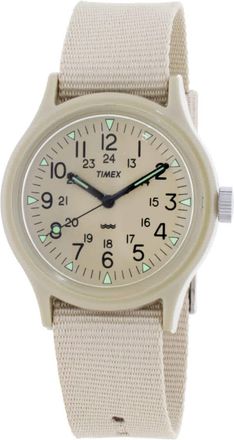 Timex Military MK1 Quartz Beige Dial Watch TW2Y19800
