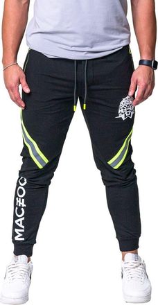 Maceoo Lightning Reflective Cotton Knit Joggers in Black at Nordstrom, Size Xxx-Large