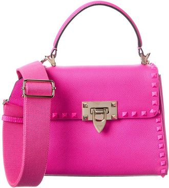 Valentino Rockstud Grainy Leather Shoulder Bag