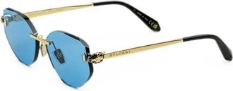 Bulgari Serpenti Forever Oval Zonnebril - Dames - Zonnebrillen - Geel - 58 MM - Accessoires