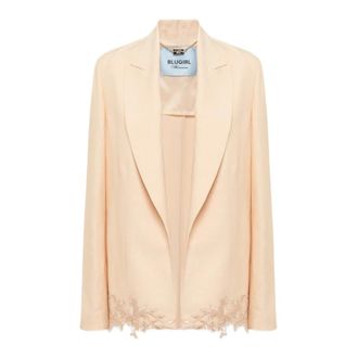 Blugirl Blazers, female, Beige, Size: 2XS Boxy Jacket