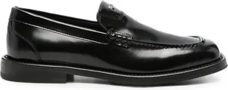 Moschino Polished Leather Loafers - Black