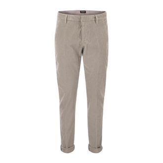 Dondup Chinos, male, Gray, Size: W31 Corduroy Trousers