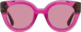 Longchamp LO750S Sculpted Oval Sunglasses - Pink